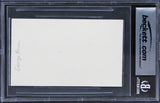 George Burns Oh God! "Best" Authentic Signed 3x5 Index Card BAS Slabbed 2