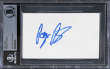 George Clooney From Dusk Till Dawn Authentic Signed 3x5 Index Card BAS Slabbed