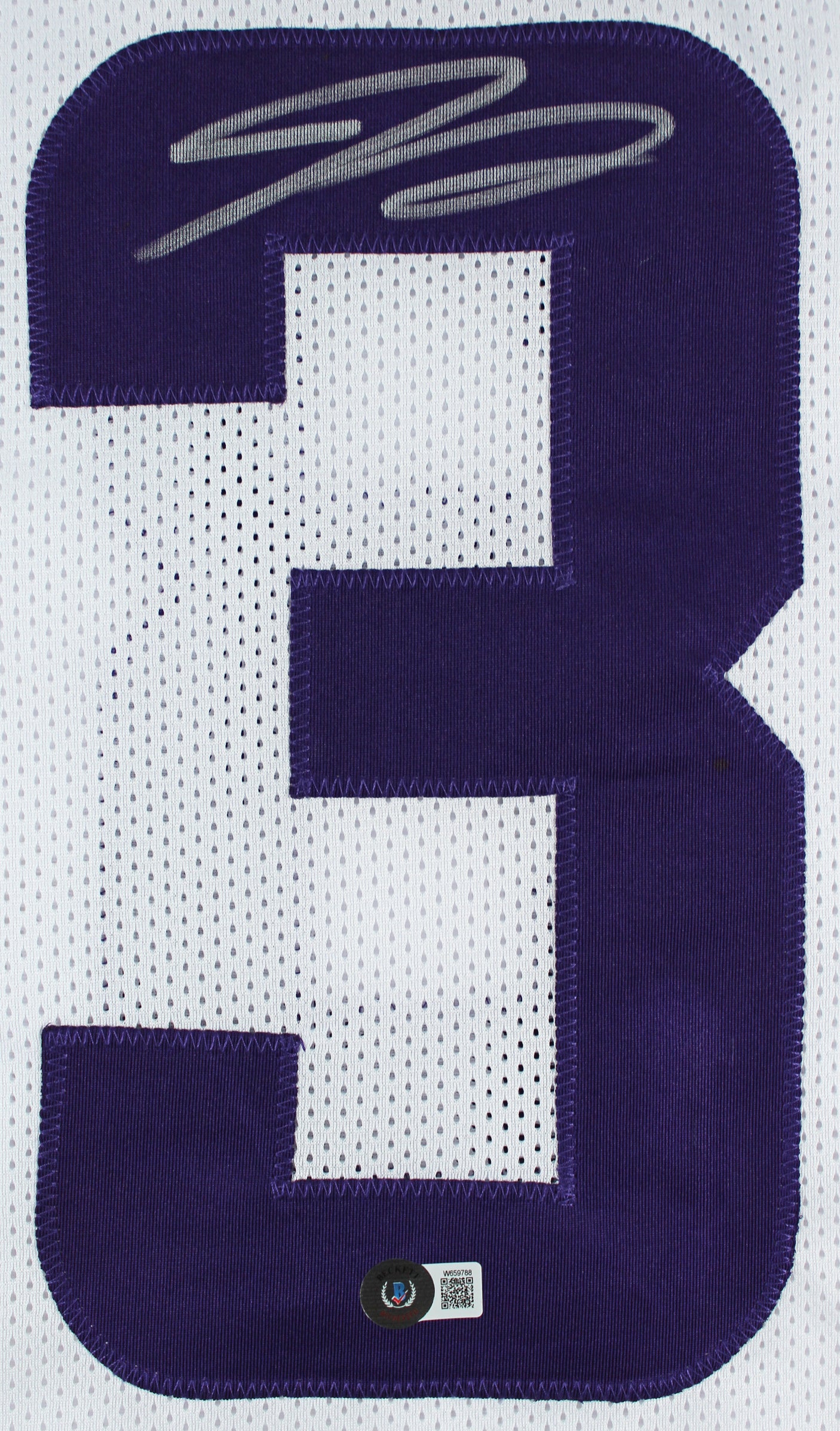 Jordan Addison Authentic Signed White Pro Style Jersey BAS Witnessed