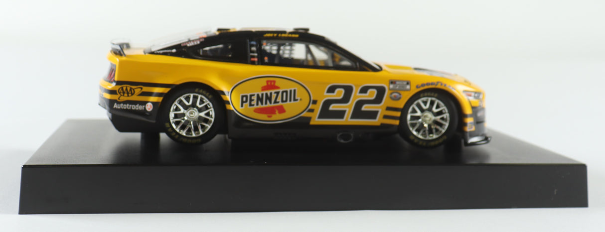 Joey Logano Signed 2023 Pennzoil 1:24 Diecast Car (PA)