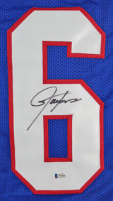 Lawrence Taylor Authentic Signed Blue Pro Style Jersey BAS or JSA Wit
