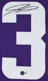 Jordan Addison Authentic Signed Purple Pro Style Jersey BAS Witnessed