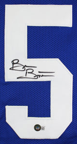Brian Bosworth Authentic Signed Blue Pro Style Jersey BAS Witnessed