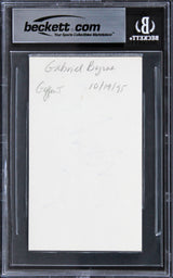 Gabriel Byrne The Usual Suspects Authentic Signed 3x5 Index Card BAS Slabbed 1