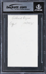 Gabriel Byrne The Usual Suspects Authentic Signed 3x5 Index Card BAS Slabbed 1