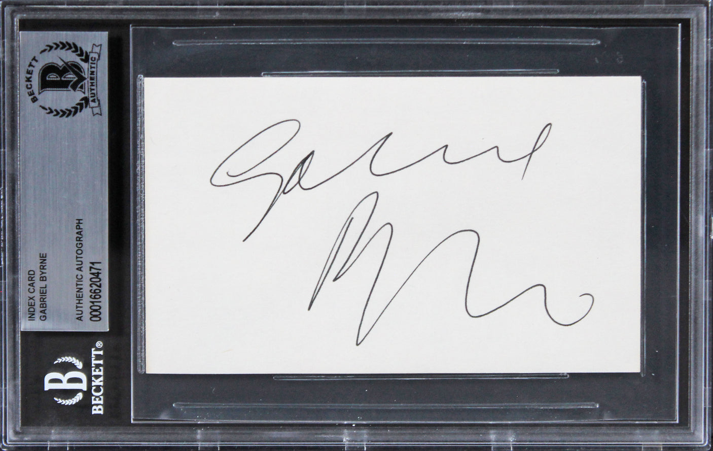 Gabriel Byrne The Usual Suspects Authentic Signed 3x5 Index Card BAS Slabbed 2