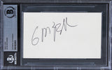 Gates McFadden Star Trek Picard Authentic Signed 3x5 Index Card BAS Slabbed