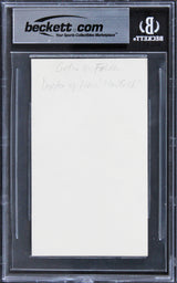 Gates McFadden Star Trek Picard Authentic Signed 3x5 Index Card BAS Slabbed