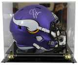 Vikings Justin Jefferson Signed Full Size Speed Rep Helmet w/ Case BAS Witnessed