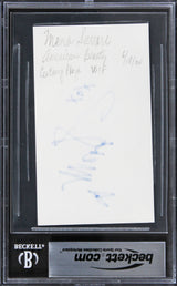 Mena Suvari American Beauty "Hearts xoxo" Signed 3x5 Index Card BAS Slabbed 1
