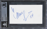 Mena Suvari American Beauty "Hearts xoxo" Signed 3x5 Index Card BAS Slabbed 2