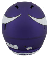 Vikings Justin Jefferson Signed Full Size Speed Rep Helmet w/ Case BAS Witnessed