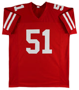 Azeez Al-Shaair Authentic Signed Red Pro Style Jersey Autographed BAS Witnessed