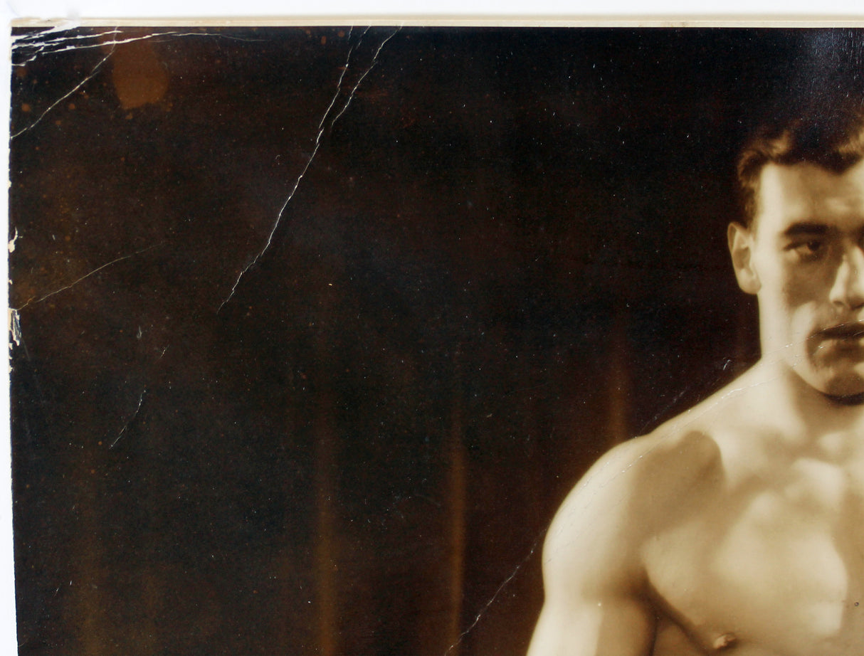 Primo Carnera Authentic Signed 1931 13x16.5 Vintage Sepia Photo JSA #BB36794