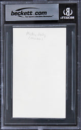 Micky Dolenz The Monkees Authentic Signed 3x5 Index Card Autographed BAS Slabbed