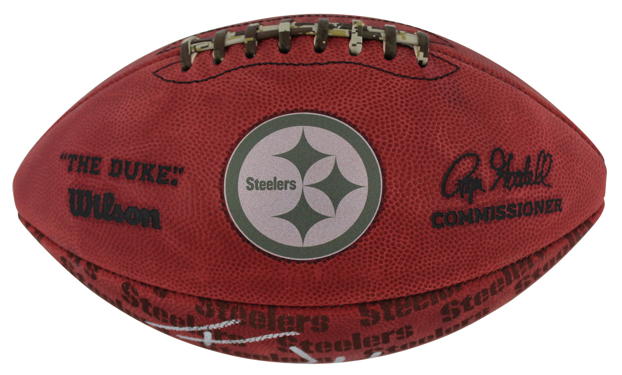 Steelers T.J. Watt Signed "The Duke" Team Showcase Nfl Football BAS Witnessed