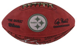 Steelers T.J. Watt Signed "The Duke" Team Showcase Football W/ Case BAS Witness