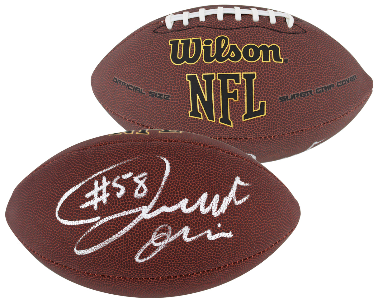 Bengals Joseph Ossai Authentic Signed Wilson Super Grip Nfl Football BAS Witness