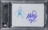 Magic Johnson Signed 2017 Panini National Treasures PP Cyan #17 Card BAS Slabbed