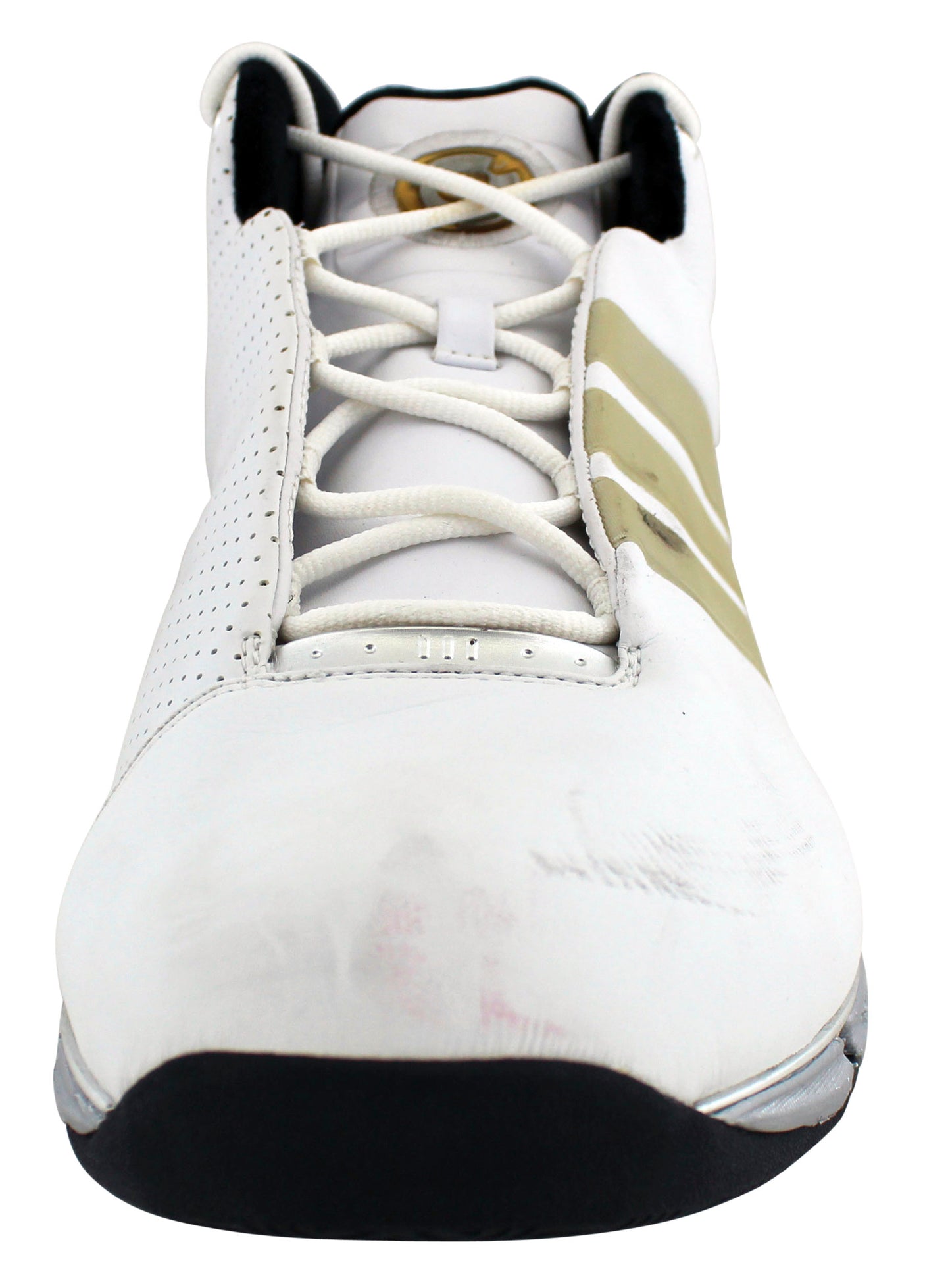 Tim Duncan "Spurs" Signed 2003 GU Superstar Ultra T21D Adidas Shoe BAS #AB14582