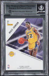 Magic Johnson Signed 2018 Panini National Convention Mem #MJ Card BAS Slabbed