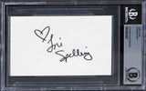 Tori Spelling Beverly Hills, 90210 "Hearts" Signed 3x5 Index Card BAS Slabbed 2