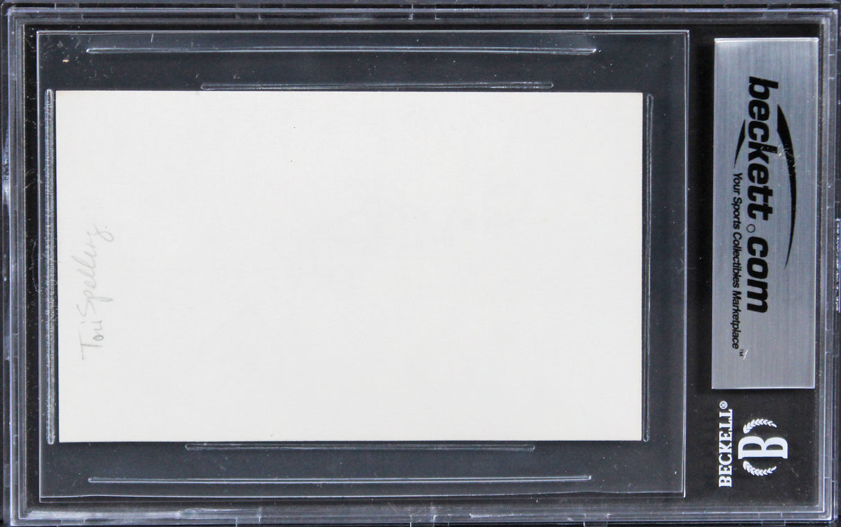 Tori Spelling Beverly Hills, 90210 "Hearts" Signed 3x5 Index Card BAS Slabbed 2