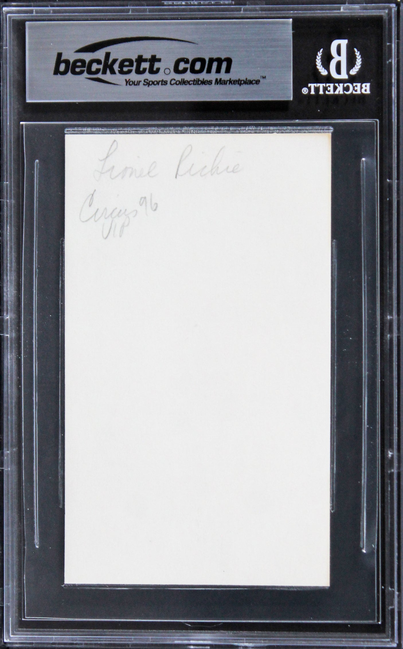 Lionel Richie American Idol Authentic Signed 3x5 Index Card BAS Slabbed 2