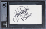 Lou Diamond Phillips Stand & Deliver Authentic Signed 3x5 Index Card BAS Slab 1
