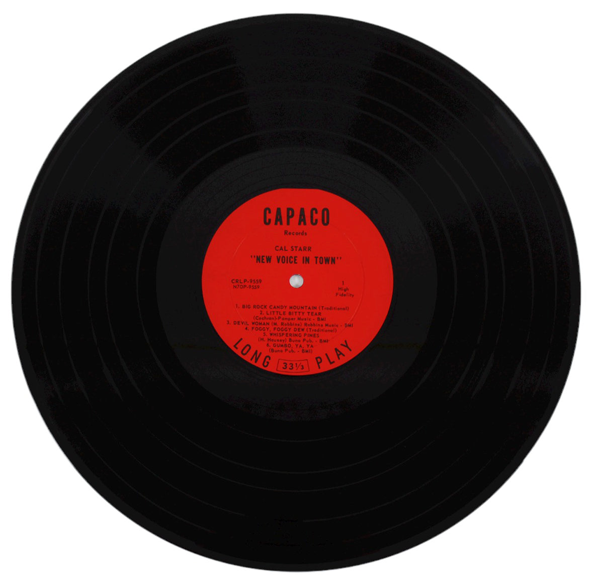 Cal Starr Always Signed New Voice In Town Album Cover W/ Vinyl BAS #BH027677