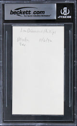 Lou Diamond Phillips Stand & Deliver Authentic Signed 3x5 Index Card BAS Slab 1