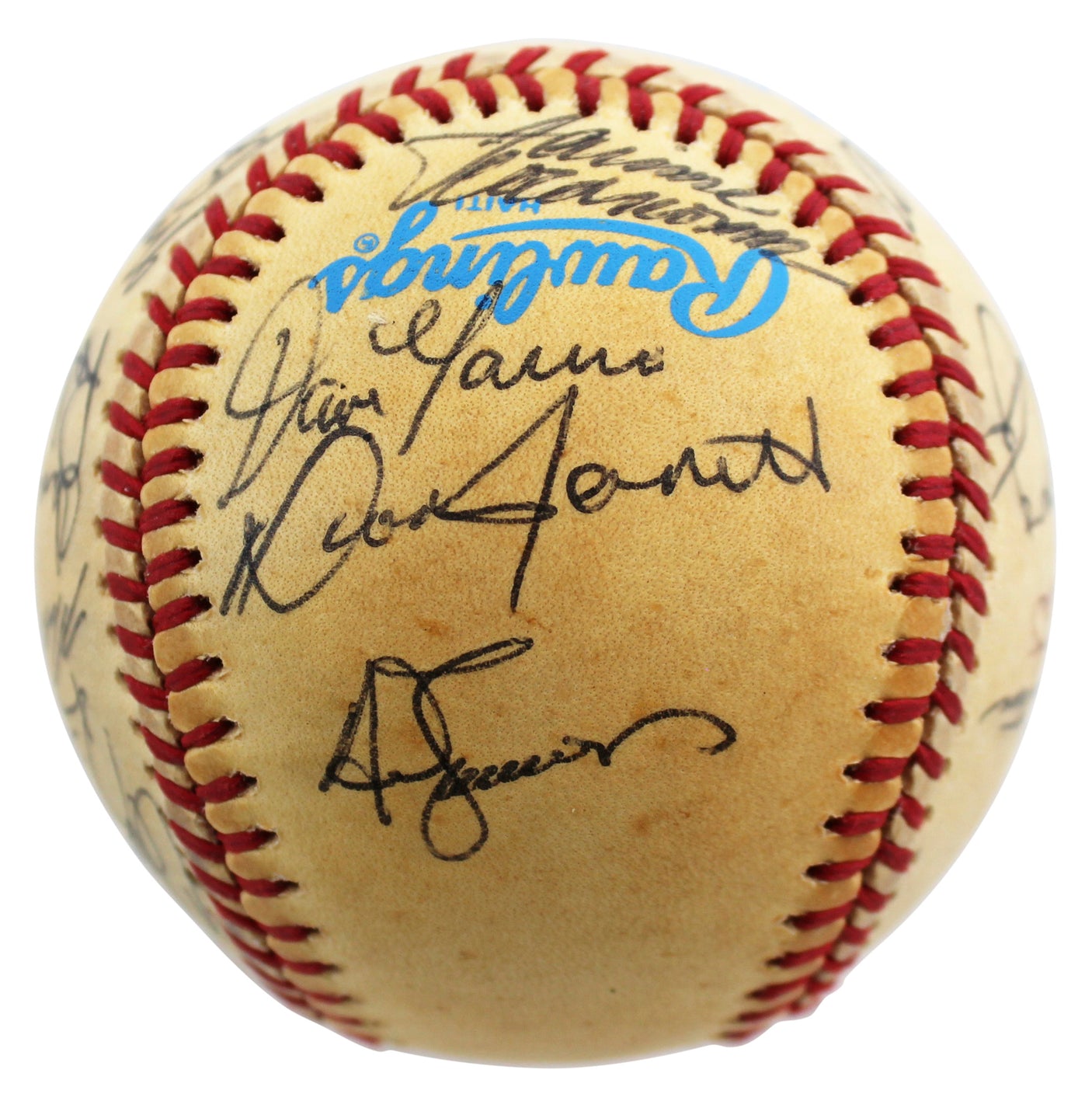 1984 Brewers (25) Yount, Sutton Authentic Signed Oal Baseball BAS #AC01897