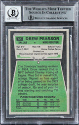 Cowboys Drew Pearson "HOF 21" Signed 1975 Topps #65 Rookie Card Auto 10 BAS Slab