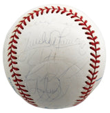 1992 Indians (28) Thome Authentic Signed Bobby Brown Oal Baseball BAS #AC01891
