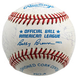 1992 Indians (28) Thome Authentic Signed Bobby Brown Oal Baseball BAS #AC01891