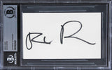 David Byrne Talking Heads Authentic Signed 3x5 Index Card BAS Slabbed 3