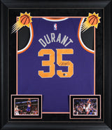 Suns Kevin Durant Signed Purple Nike Icon Edition Framed Jersey BAS Witnessed