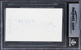 Eartha Kitt The Emperor's New Groove Authentic Signed 3x5 Index Card BAS Slabbed