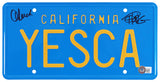 Cheech Marin & Tommy Chong Up in Smoke Signed YESCA License Plate BAS Witnessed