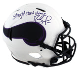 Vikings Randy Moss "SCH" Signed Lunar Full Size Speed Proline Helmet BAS Witness