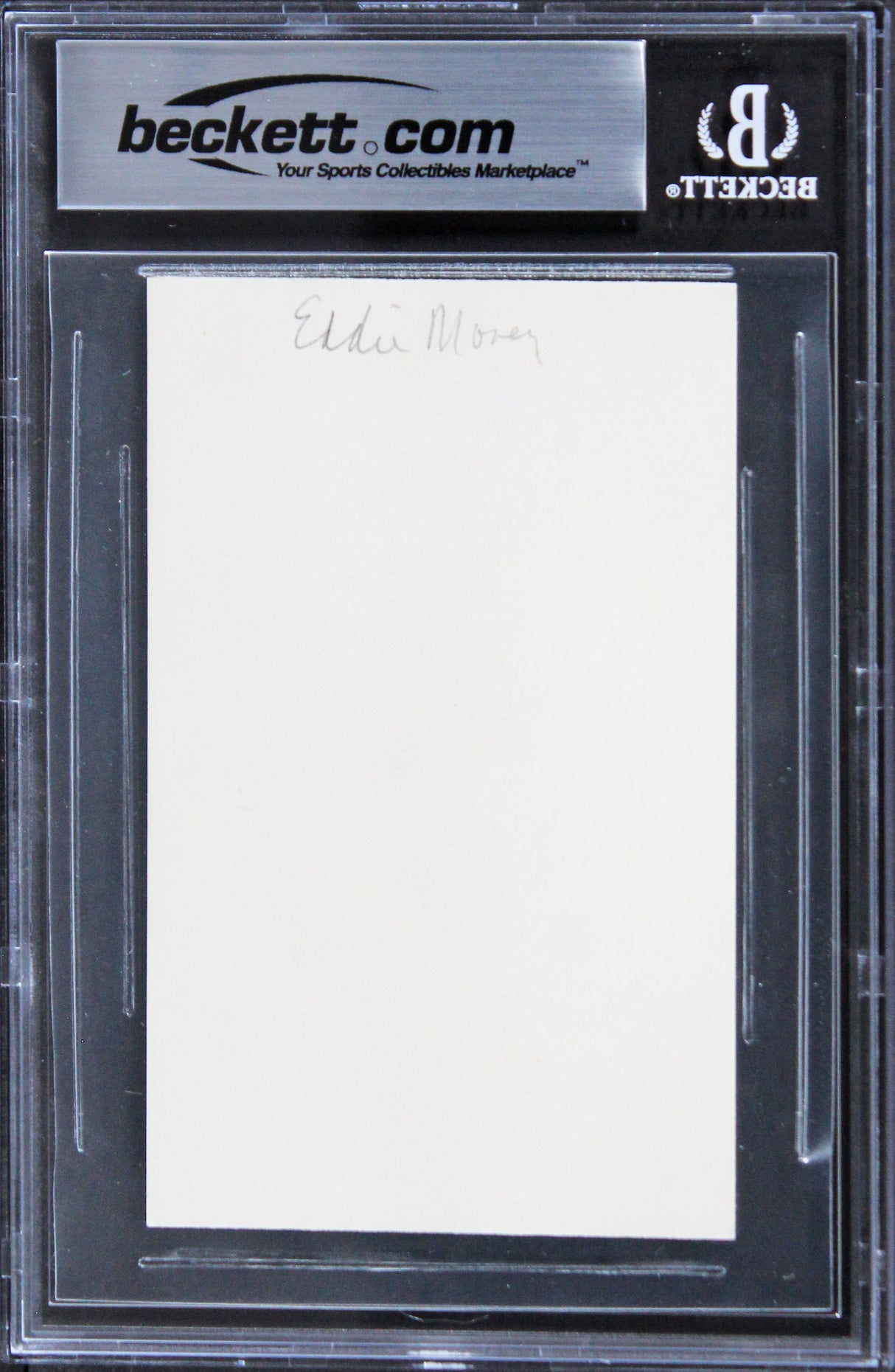 Eddie Money Musician Authentic Signed 3x5 Index Card Autographed BAS Slabbed 2