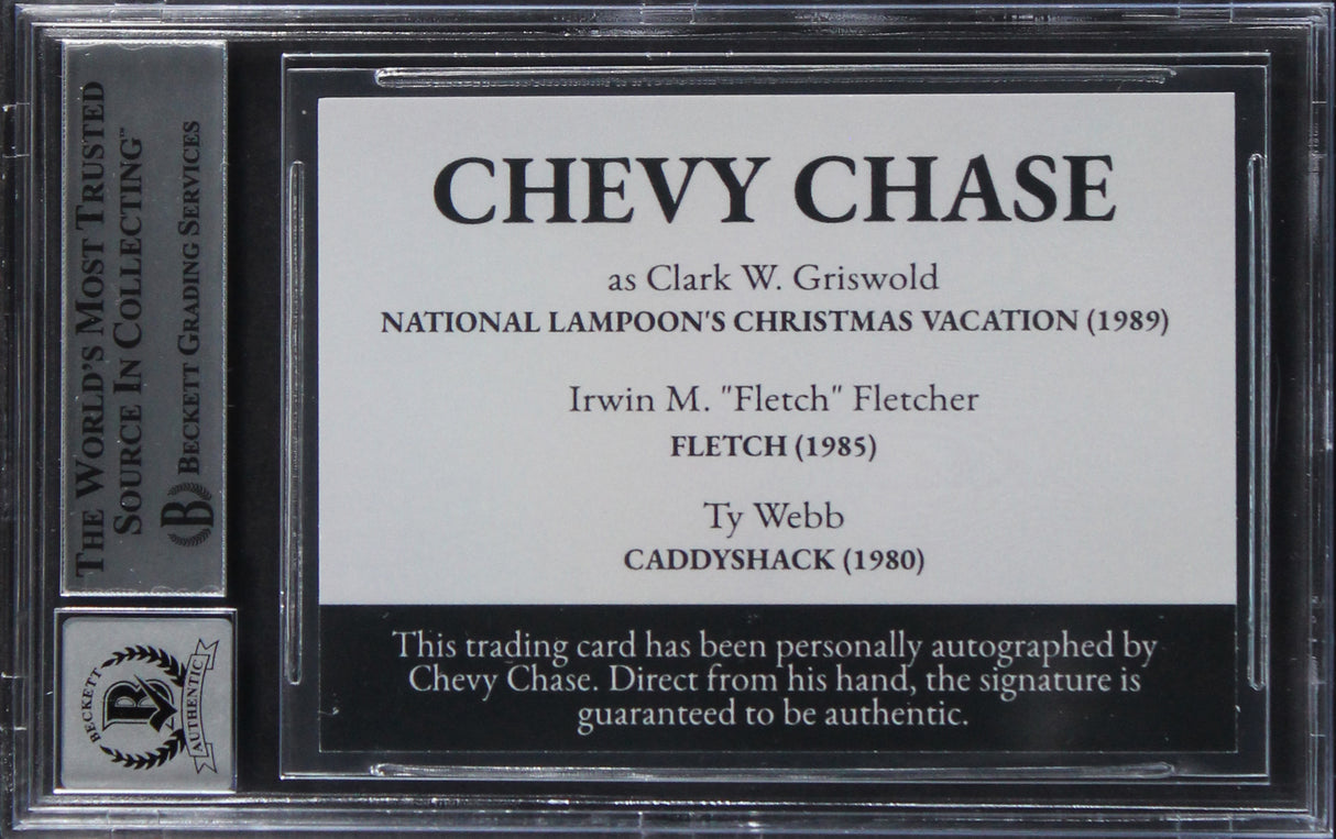 Chevy Chase Caddyshack Signed Ty Webb Custom Trading Card Auto 10! BAS Slabbed 2