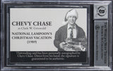 Chevy Chase Christmas Vacation Signed Custom Trading Card Auto 10! BAS Slabbed 6