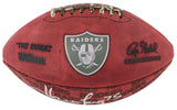 Raiders Howie Long "HOF 00" Signed "Duke" Team Showcase Football W/ Case BAS Wit