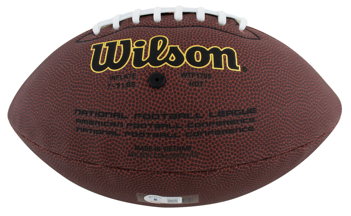 Giants Ron Dayne Authentic Signed Wilson Super Grip Nfl Football BAS Witnessed