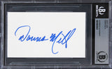 Donna Mills Knots Landing Authentic Signed 3x5 Index Card BAS Slabbed