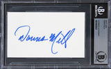 Donna Mills Knots Landing Authentic Signed 3x5 Index Card BAS Slabbed