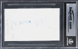 Donna Mills Knots Landing Authentic Signed 3x5 Index Card BAS Slabbed