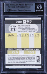 Sonics Shawn Kemp Authentic Signed 1990 Fleer #178 Rookie Card BAS Slabbed