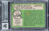 Jets Joe Klecko "HOF 23" Signed 1978 Topps #287 Rookie Card Auto 10! BAS Slabbed